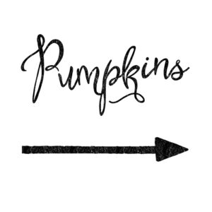Pumpkins Print with Arrow