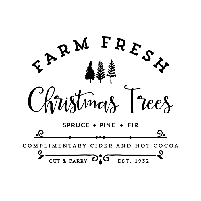 Farm Fresh Christmas Trees SVG - Mountain Modern Life Membership
