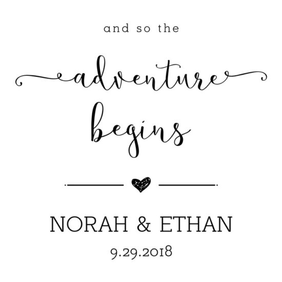Adventure Begins Wedding Sign - Mountain Modern Life Membership