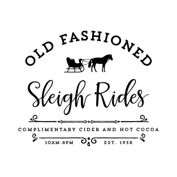 Old Fashioned Sleigh Rides SVG