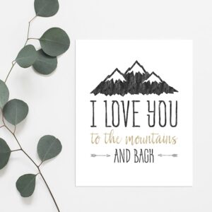 I love you to the Mountains and back Card