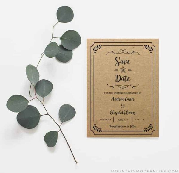Whimsical Rustic DIY Save the Date