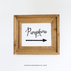 Pumpkins Sign
