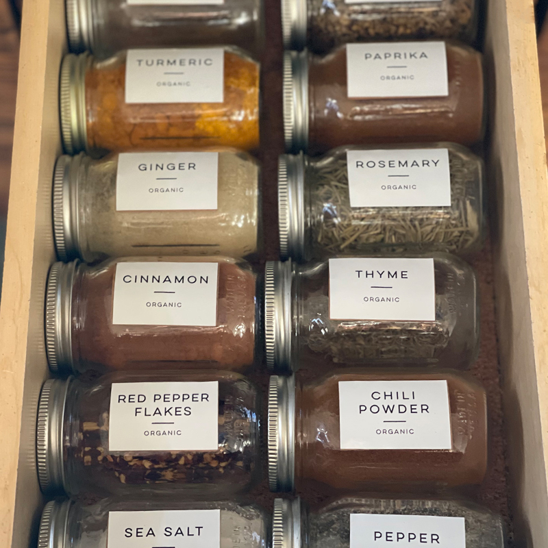 Printed Modern Spice Labels — Greenhaus Market